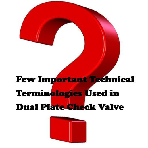 Terminología técnica de operaciones de la válvula de retención de placa doble